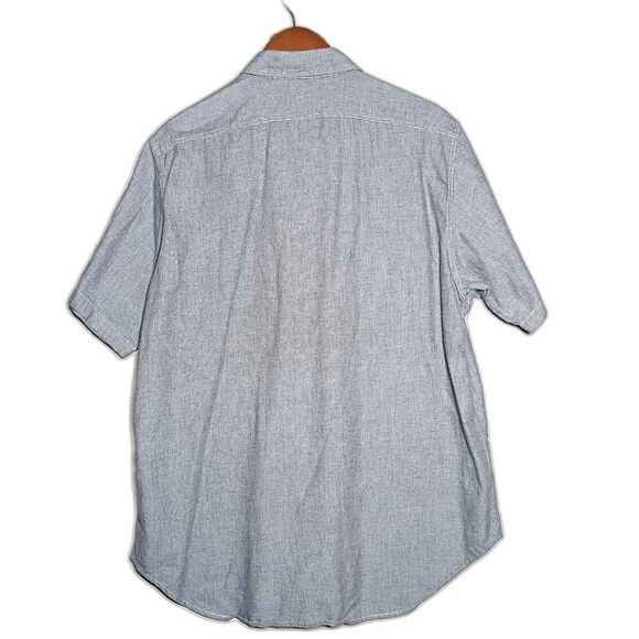 Ralph Lauren Polo Jeans Co Casual Button Up Short Sleeve Shirt Blue Men's L - Picture 2 of 8